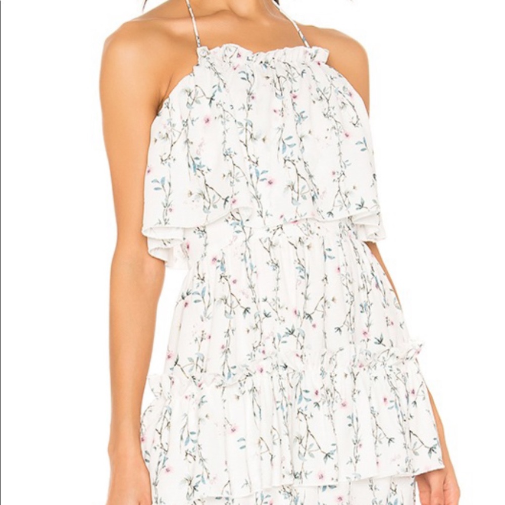 Tularosa Owen Dress Ivory Vine Floral maxi dress
